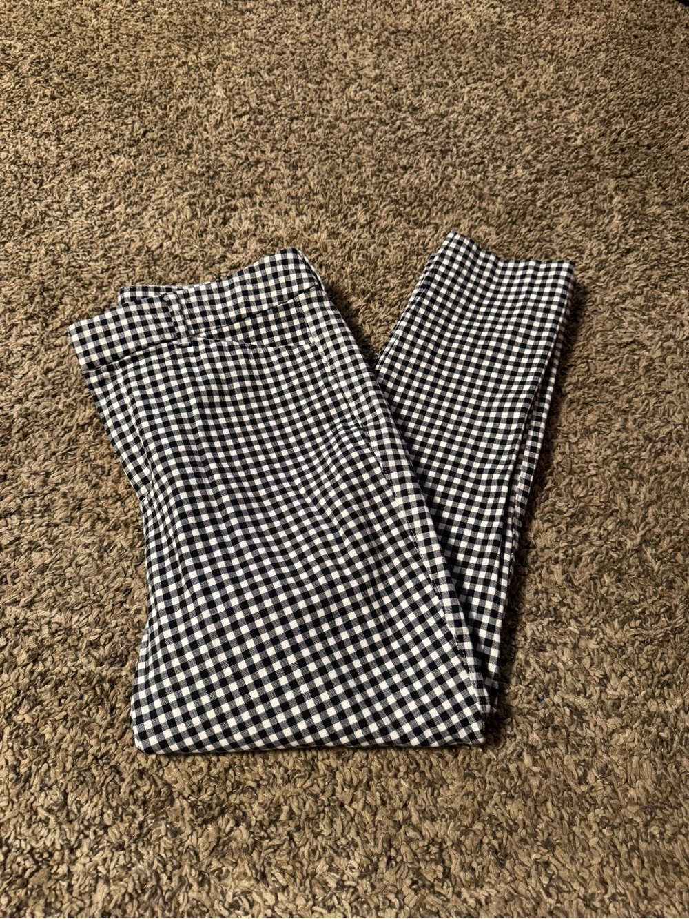 Old Navy Black & White Gingham Skinny Pants